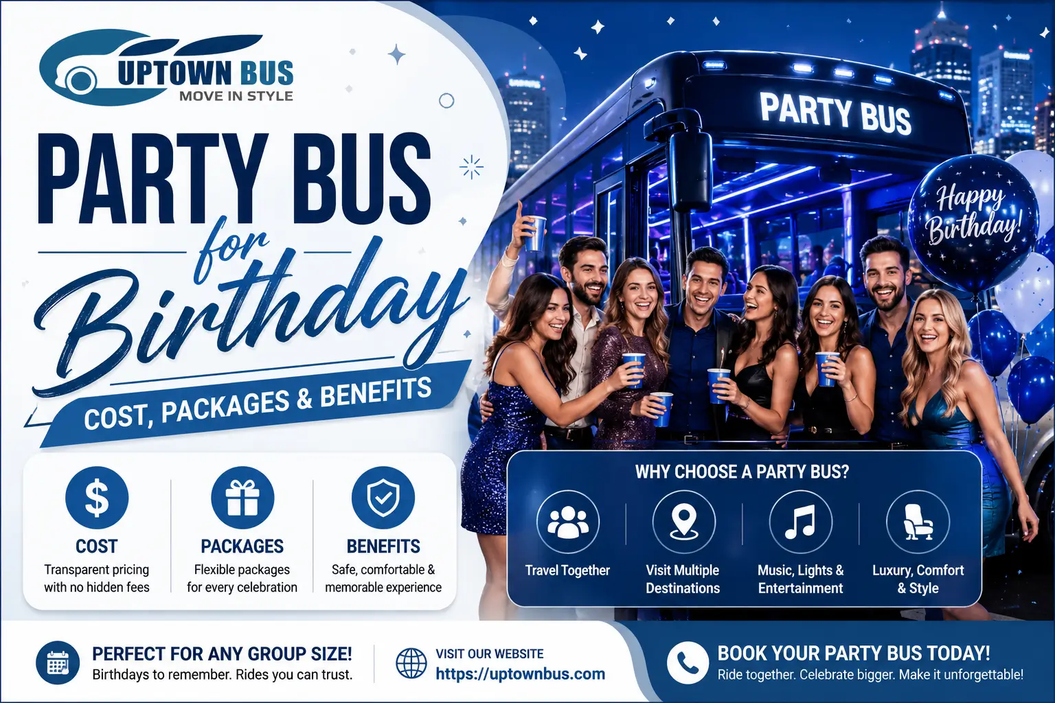 Party Bus for Birthday: Cost, Packages & Benefits